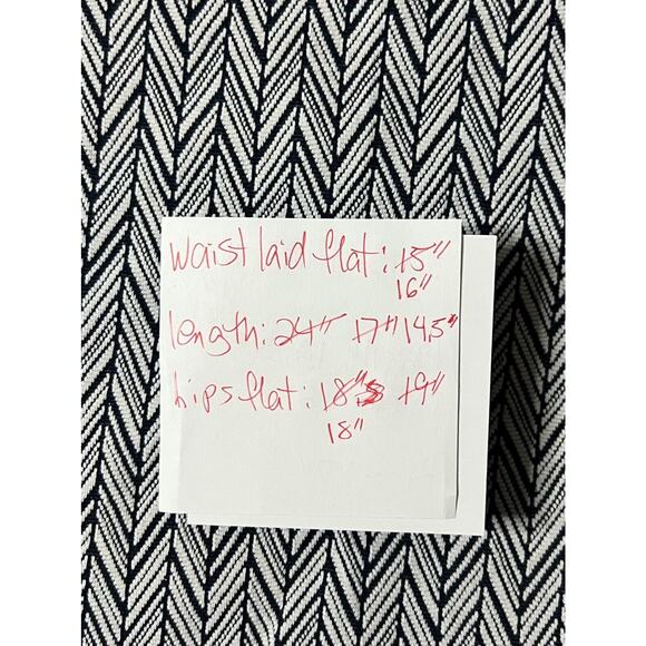 Zara Trafulac Women's Blue & White Herringbone Stretch Bodycon Mini Skirt Size L - Picture 9 of 9